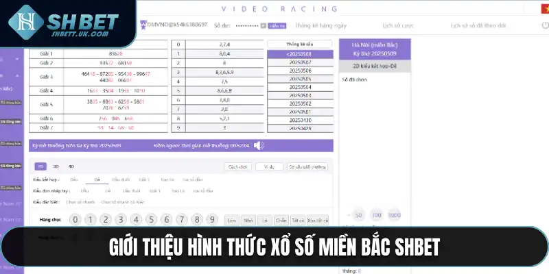 Giới thiệu hình thức xổ số miền Bắc SHBET