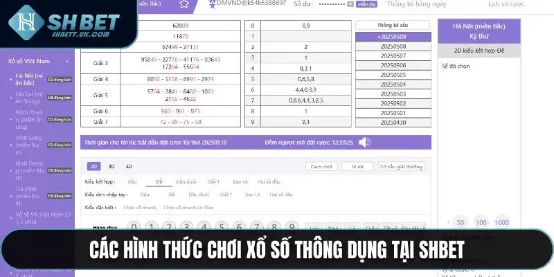 Các hình thức chơi xổ số thông dụng tại SHBET